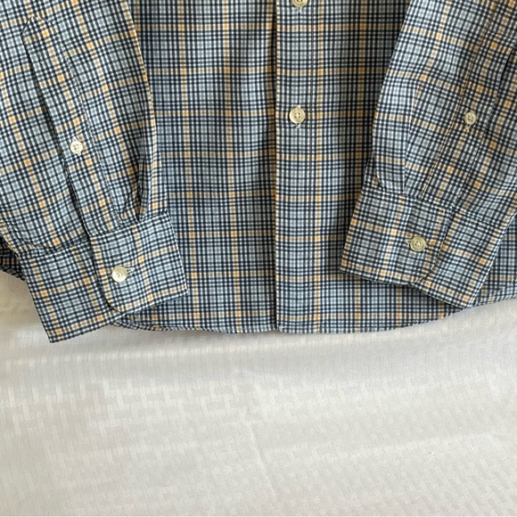 J. Crew Slim Fit Button Down Blue Yellow Paid Long Sleeve Shirt Size Medium - Picture 2 of 10